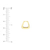 Tapered Squared Off Mini Hoop Earrings