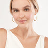 40mm x 4mm Diamond-Cut Hoop Earrings