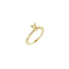 14K Yellow 7x5 mm Oval 1/6 CTW Diamond Semi-Set Engagement Ring