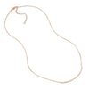 Sterling Silver Curved CZ Bar Adjustable Necklace