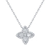 Smiling Rocks 0.59Ct E-F/SI1 Lab Grown Diamond Pear Cut Halo Floral Necklace