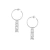 Personalization Vertical Nameplate Hoop Earrings