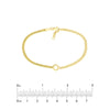 50/50 Snake + Curb Circle Station Bracelet Adjustable LL