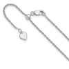 Sterling Silver RH-plated Adjustable 1.35mm Loose Rope Chain