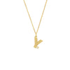Block Lined Initial 'Y' with Diamond Necklace
