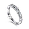 14K White Gold 11 Stone French Pavé Diamond Wedding Band