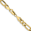 10K 6.6mm Semi-Solid Figaro Chain