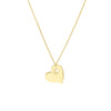 Tilted Heart with Paw Cutout Necklace