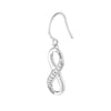 Dangle 1/2 CZ Infinity Earrings