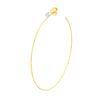 50mm Open End Hoop Earrings with 3pt Diamond Bezel