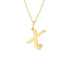 Script 'X' with Diamond Bezel Necklace
