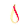 Neon Pink Enamel Oval Twist Hoops
