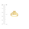 High-Polished Braided Claddagh Ring