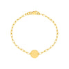 Kid's Paper Clip Chain Bracelet with Disc