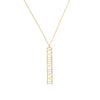 7mm Vertical Roman Numeral Pendant Necklace