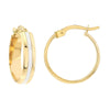 Medium White Enamel Round Hoops