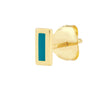 Turquoise Enamel Staple Stud Earrings