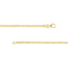 Fluted Diamond Frame Key Pendant on Paper Clip Chain