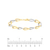Two-Tone Alternating Open Oval Link Bracelet
