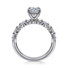 14K White Gold Round Diamond Engagement Ring