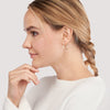 Large White Enamel Round Twist Hoops