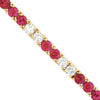 Diamond &amp; Ruby Tennis Bracelet (1-7/8tcw)