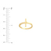 Plated Sterling Silver Sideways Cross Ring
