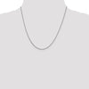 14K White Gold .8mm D/C Quadra Wheat Chain