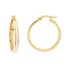 Large White Enamel Round Hoops