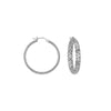 40mm x 4mm Diamond-Cut Hoop Earrings