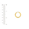 3x15mm Round Hoop Earrings