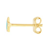 Lt.Turquoise Enamel Star Stud Earrings