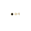Onyx Enamel Circle Stud Earrings