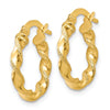 14K Twisted Hoop Earrings