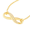 Half-CZ Infinity Adjustable Necklace