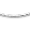 14K White Gold 4mm Domed Omega Necklace