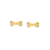 Dog Bone Stud Earrings on Post Back