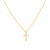 Diamond Mini Cross Adjustable Necklace