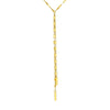Double Stranded Hammered Bar Dangle Necklace