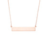 Engravable Bar &amp; Adjustable Necklace
