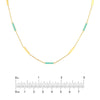 Turquoise Enamel Alternating Bar Necklace