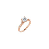 14K Rose 6.5 mm Round Engagement Ring Mounting