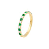 Emerald &amp; Diamond Stackable Band