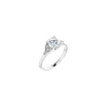 14K White 6.5 mm Round Engagement Ring Mounting