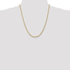 14K 3mm Diamond-Cut Rope Chain