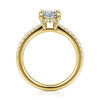 14K Yellow Gold Oval Diamond Engagement Ring