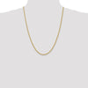 14K 2.75mm Solid Regular Rope Chain