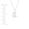 Script 'G' with Diamond Bezel Necklace