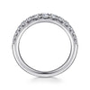 14K White Gold Graduating Diamond Anniversary Band