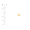 Small Open Heart Stud Earrings